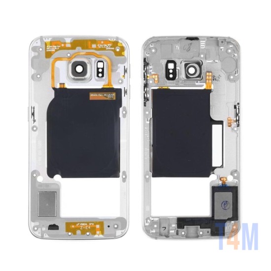 MIDDLE FRAME SAMSUNG GALAXY S6 EDGE/G925 WHITE/SILVER